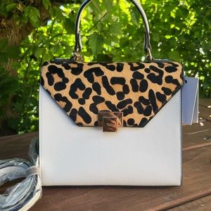 New Leopard and White Dune Purse